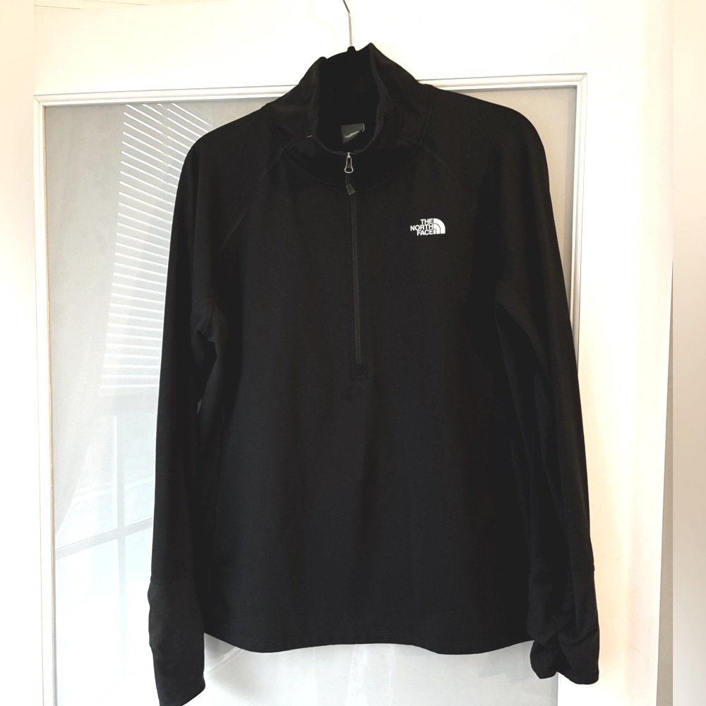 The North Face Black Womens 3/4 zip shirt XL